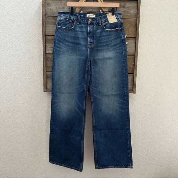 Madewell Low-Slung Baggy Blue Denim‎ Jeans Ladies size 29 NWT